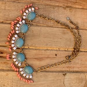 Blue and Pink large decorative necklace